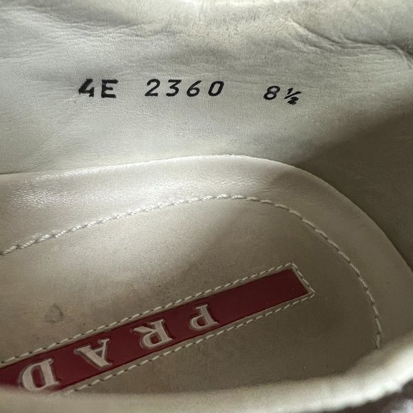 PRADA Men's Olive Casual Sports Leather Shoes - Picture 8 of 13